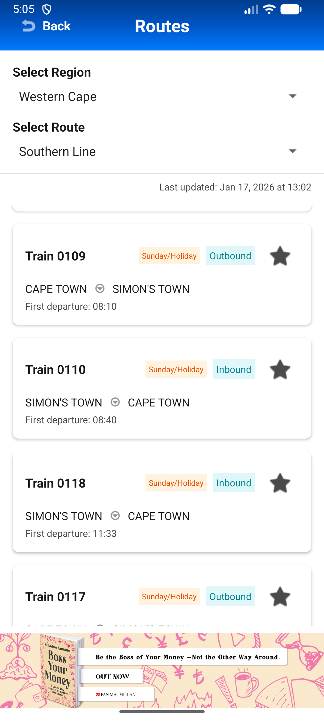 Routes - View all train routes by region